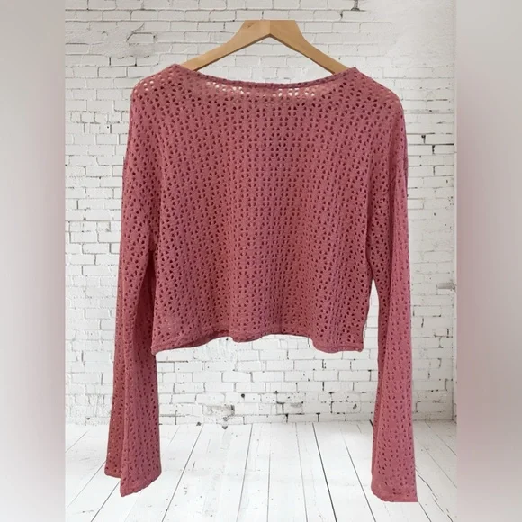 Uncharted Pink Open Knit Pullover Sweater Sizes M, XL New With Tags - Picture 4 of 4